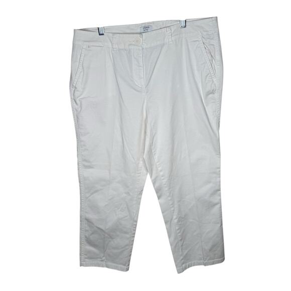 crown & ivy Pants - Crown & Ivy Charlotte Pants Tan Flat Front Size 10